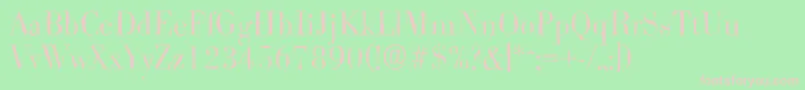 BodoniantiqueLightRegular Font – Pink Fonts on Green Background