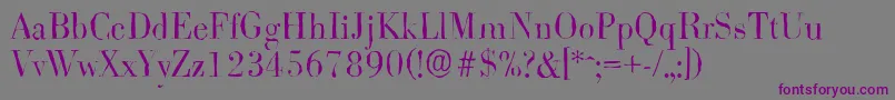 BodoniantiqueLightRegular Font – Purple Fonts on Gray Background