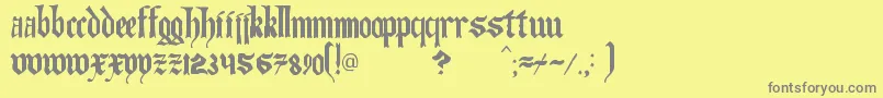TheArtOfIlluminating Font – Gray Fonts on Yellow Background