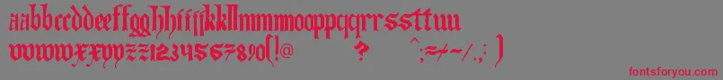TheArtOfIlluminating Font – Red Fonts on Gray Background