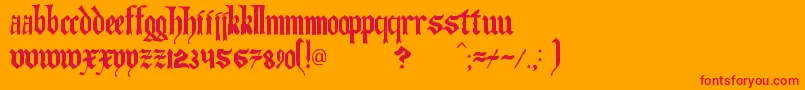 TheArtOfIlluminating Font – Red Fonts on Orange Background