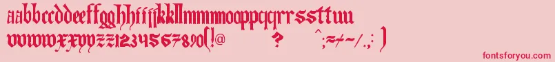 TheArtOfIlluminating Font – Red Fonts on Pink Background