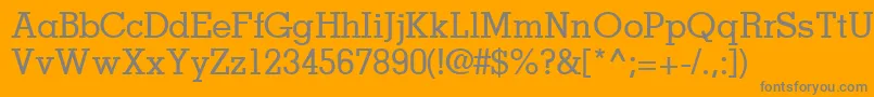 JaaksskRegular Font – Gray Fonts on Orange Background