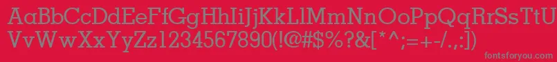 JaaksskRegular Font – Gray Fonts on Red Background