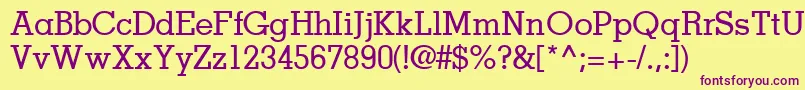 JaaksskRegular Font – Purple Fonts on Yellow Background