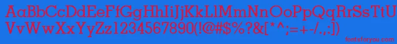 JaaksskRegular Font – Red Fonts on Blue Background