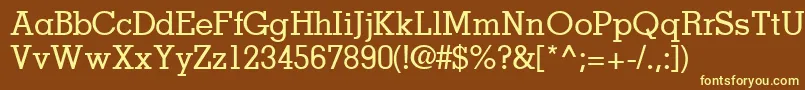 JaaksskRegular Font – Yellow Fonts on Brown Background