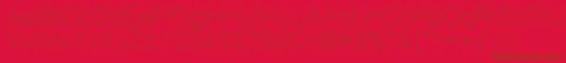 Vanta Thin Font – Brown Fonts on Red Background