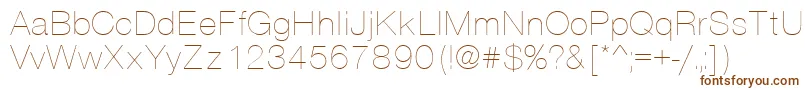 Vanta Thin Font – Brown Fonts on White Background