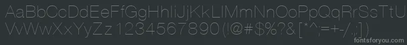 Vanta Thin Font – Gray Fonts on Black Background