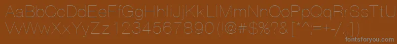 Vanta Thin Font – Gray Fonts on Brown Background