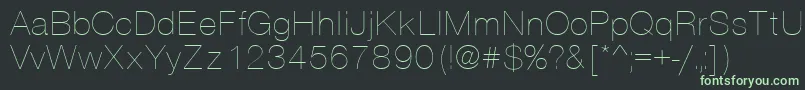 Vanta Thin Font – Green Fonts on Black Background