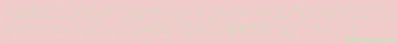 Vanta Thin Font – Green Fonts on Pink Background