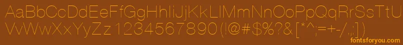 Vanta Thin Font – Orange Fonts on Brown Background