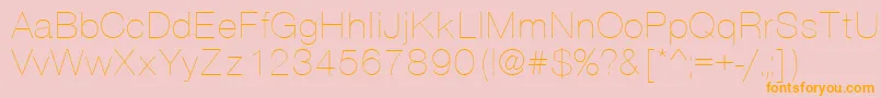 Vanta Thin Font – Orange Fonts on Pink Background