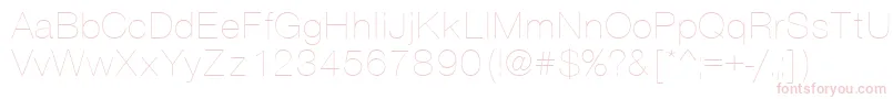 Vanta Thin Font – Pink Fonts on White Background