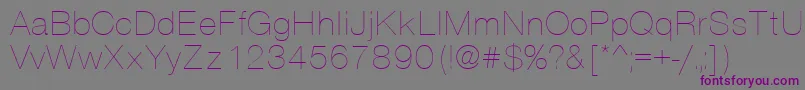 Vanta Thin Font – Purple Fonts on Gray Background
