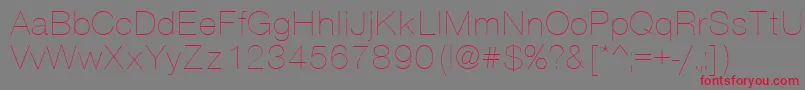 Vanta Thin Font – Red Fonts on Gray Background