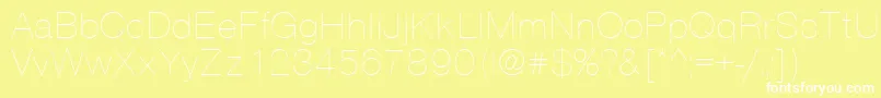 Vanta Thin Font – White Fonts on Yellow Background