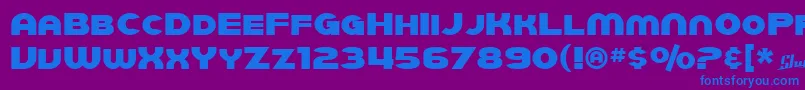 SfJuggernaut Font – Blue Fonts on Purple Background