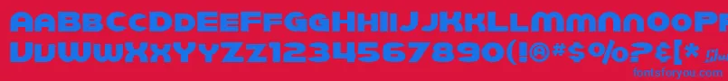 SfJuggernaut Font – Blue Fonts on Red Background