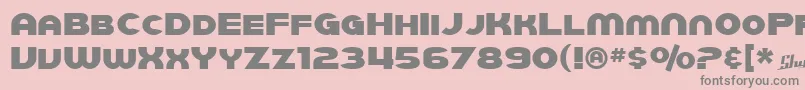 SfJuggernaut Font – Gray Fonts on Pink Background