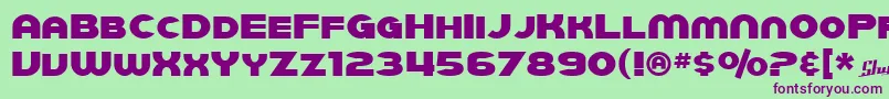 SfJuggernaut Font – Purple Fonts on Green Background