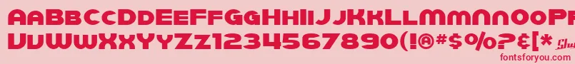 SfJuggernaut Font – Red Fonts on Pink Background