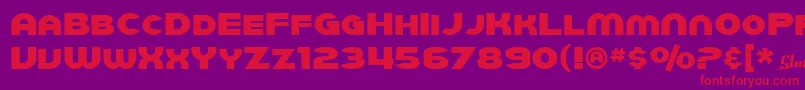 Police SfJuggernaut – polices rouges sur fond violet