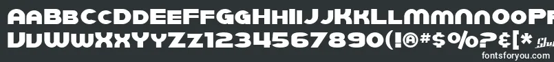 Шрифт SfJuggernaut – белые шрифты на чёрном фоне