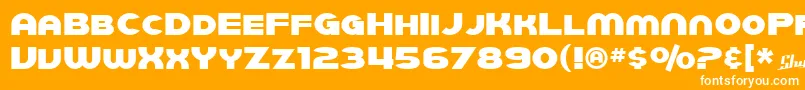 SfJuggernaut Font – White Fonts on Orange Background