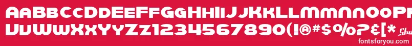 SfJuggernaut-fontti – valkoiset fontit punaisella taustalla