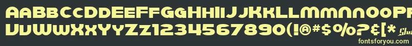 SfJuggernaut Font – Yellow Fonts on Black Background