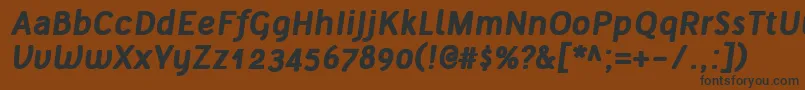 TelluralAltBoldItalic Font – Black Fonts on Brown Background