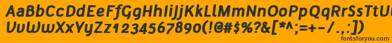 TelluralAltBoldItalic Font – Black Fonts on Orange Background