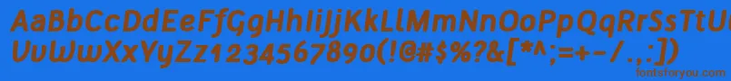 TelluralAltBoldItalic Font – Brown Fonts on Blue Background