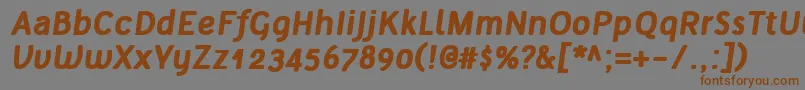 TelluralAltBoldItalic Font – Brown Fonts on Gray Background