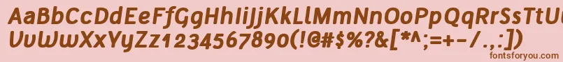 TelluralAltBoldItalic Font – Brown Fonts on Pink Background