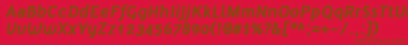 TelluralAltBoldItalic Font – Brown Fonts on Red Background