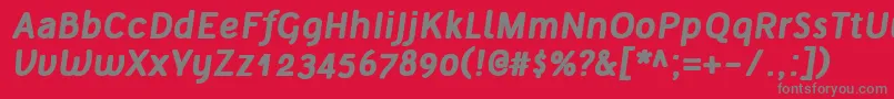 TelluralAltBoldItalic Font – Gray Fonts on Red Background