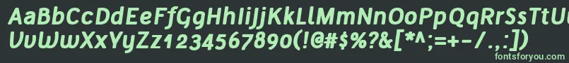 TelluralAltBoldItalic Font – Green Fonts on Black Background