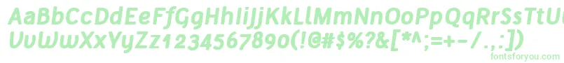 TelluralAltBoldItalic Font – Green Fonts on White Background
