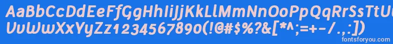 TelluralAltBoldItalic Font – Pink Fonts on Blue Background