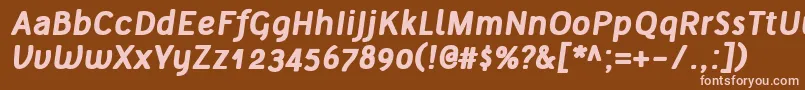 TelluralAltBoldItalic Font – Pink Fonts on Brown Background