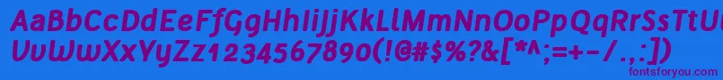 TelluralAltBoldItalic Font – Purple Fonts on Blue Background