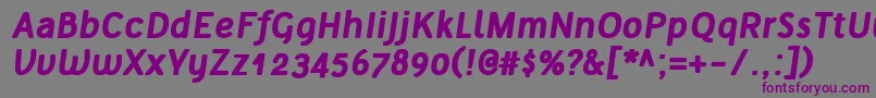 Шрифт TelluralAltBoldItalic – фиолетовые шрифты на сером фоне