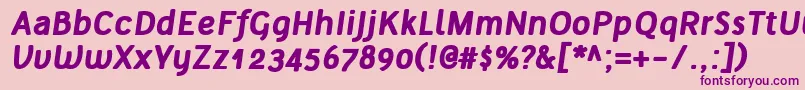 TelluralAltBoldItalic Font – Purple Fonts on Pink Background