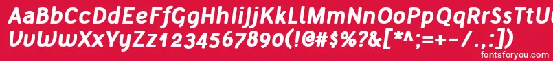 TelluralAltBoldItalic Font – White Fonts on Red Background