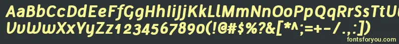 TelluralAltBoldItalic Font – Yellow Fonts on Black Background
