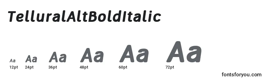 Größen der Schriftart TelluralAltBoldItalic